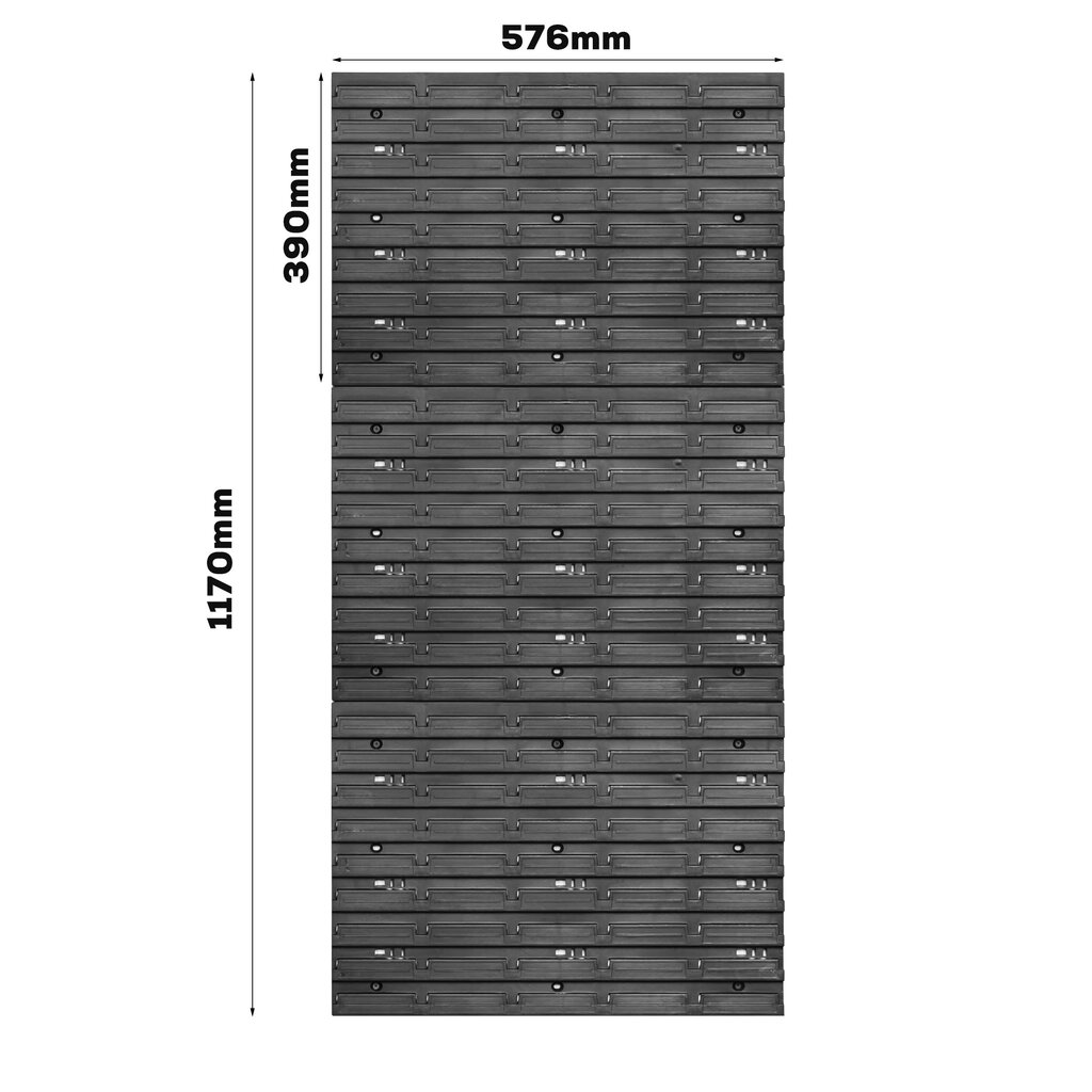 Sandėliavimo sistemos sieninė lentyna 576 x 1170 mm kaina ir informacija | Įrankių dėžės, laikikliai | pigu.lt