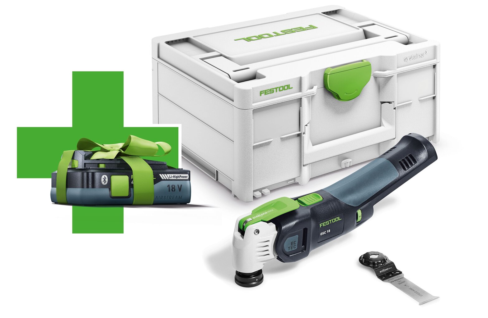 Akumuliatorinis daugiafunkcinis įrankis Festool OSC 18 E-Basic-4,0 Vecturo kaina ir informacija | Mechaniniai įrankiai | pigu.lt