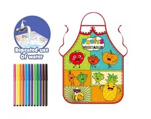 Фартук детский с 12 маркерами, водонепроницаемый, набор для творчества цена и информация | Принадлежности для рисования, лепки | pigu.lt