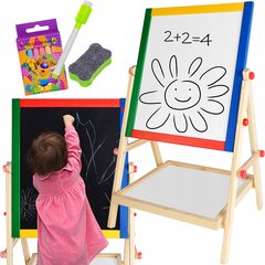 Vaikiška medinė dvipusė lenta kaina ir informacija | Lavinamieji žaislai | pigu.lt