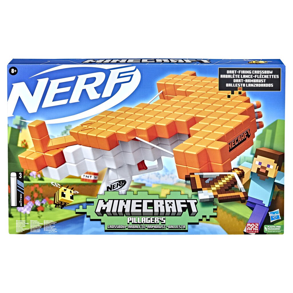 Игрушечный пистолет Nerf Minecraft Pillagers Crossbow цена | pigu.lt