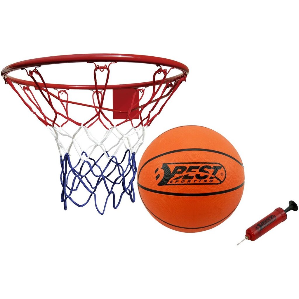Krepšinio lankas su kamuoliu ir pompa Best Sporting, 45 cm цена и информация | Kitos krepšinio prekės | pigu.lt