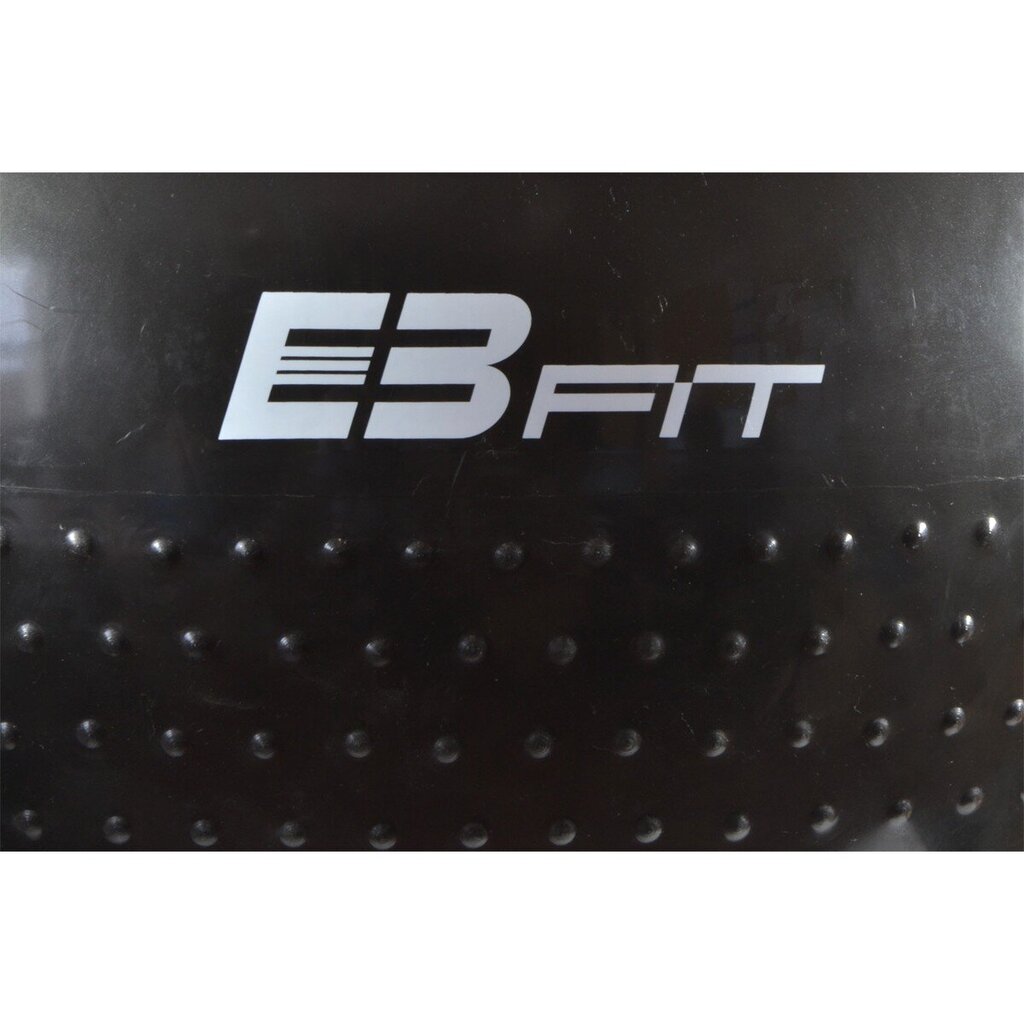 Gimnastikos kamuolys su masažuokliu EB Fit, 75 cm, juodas kaina ir informacija | Gimnastikos kamuoliai | pigu.lt