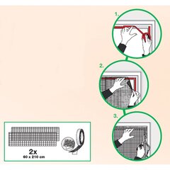 Durų tinklelis nuo uodų Easy Life, 2x60x210 cm kaina ir informacija | Tinkleliai nuo vabzdžių | pigu.lt