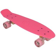 Пластиковый скейтборд Enero LED, розовый. цена и информация | Скейтборды | pigu.lt