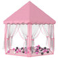 Princesių žaidimų palapinė su 250 kamuoliukų, rožinė, 133x140cm kaina ir informacija | Vaikų žaidimų nameliai | pigu.lt