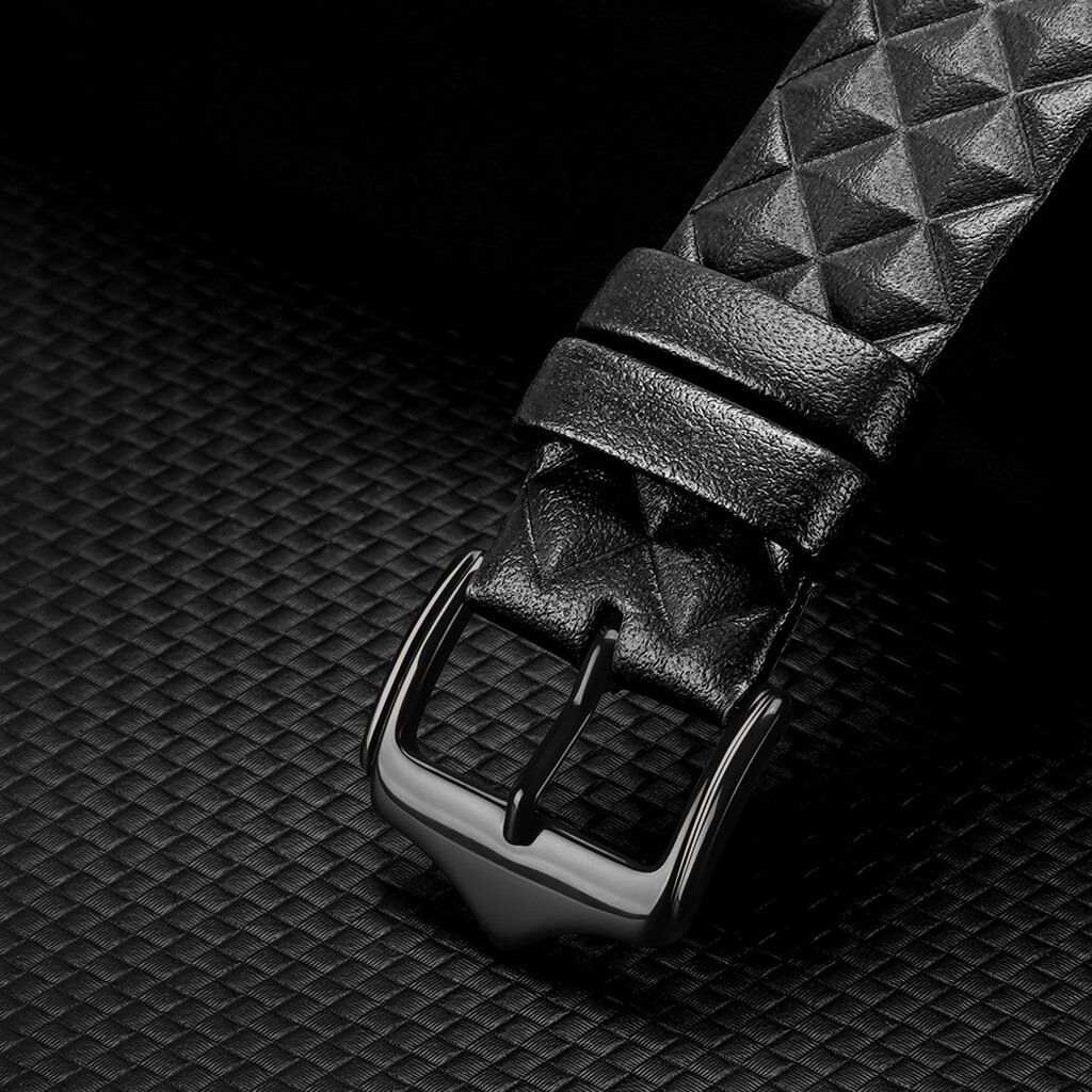 Dux Ducis Leather Watch Band Bracelet Genuine Black цена и информация | Išmaniųjų laikrodžių ir apyrankių priedai | pigu.lt