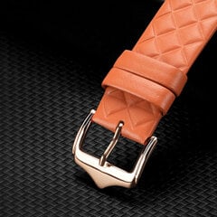 Dux Ducis Leather Watch Band Bracelet Genuine Orange kaina ir informacija | Išmaniųjų laikrodžių ir apyrankių priedai | pigu.lt