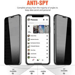 Защитное стекло Anti-Spy для экрана iPhone 11 Pro Max/Xs Max (6,5″) цена и информация | Защитные пленки для телефонов | pigu.lt