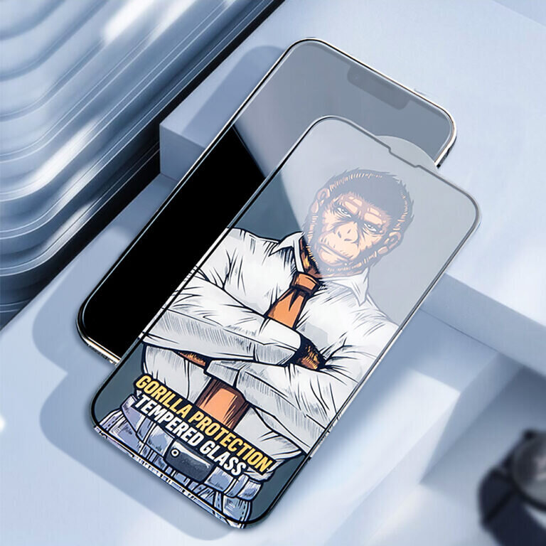5D Mr. Monkey Tempered Glass kaina ir informacija | Apsauginės plėvelės telefonams | pigu.lt