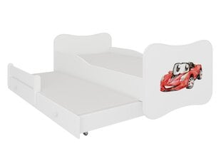 Vaikiška lova Gonzalo II Red Car 160x80cm kaina ir informacija | Vaikiškos lovos | pigu.lt