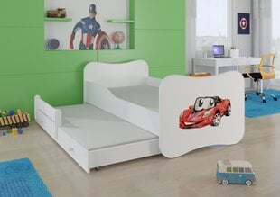 Vaikiška lova Gonzalo II Red Car 160x80cm kaina ir informacija | Vaikiškos lovos | pigu.lt