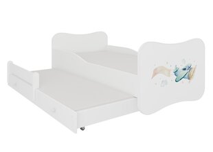Детская кровать Gonzalo II Plane with a Banner 160x80см + матрас цена и информация | Детские кровати | pigu.lt