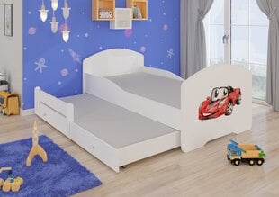 Детская кровать Pepe II Red Car 160x80см + Матрас цена и информация | Детские кровати | pigu.lt