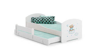 Детская кровать Pepe II Teddy Bear and Cloud 160x80см + Матрас цена и информация | Детские кровати | pigu.lt