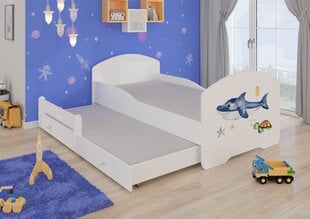 Детская кровать Pepe II Sea Animals 160x80см + Матрас цена и информация | Детские кровати | pigu.lt