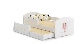 Детская кровать Pepe II Barrier Girl with Wings 160x80см + Матрас цена и информация | Детские кровати | pigu.lt