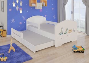 Vaikiška lova Pepe II Barrier Dinosaurs 160x80cm kaina ir informacija | Vaikiškos lovos | pigu.lt
