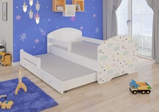 Vaikiška lova Pepe II Barrier Galaxy 160x80cm kaina ir informacija | Vaikiškos lovos | pigu.lt