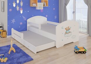 Vaikiška lova Pepe II Barrier Teddy Bear and Cloud 160x80cm kaina ir informacija | Vaikiškos lovos | pigu.lt