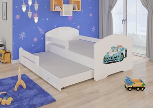 Детская кровать Pepe II Barrier Police Car 160x80см + Матрас цена и информация | Детские кровати | pigu.lt