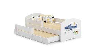 Детская кровать Pepe II Barrier Sea Animals 160x80см + Матрас цена и информация | Детские кровати | pigu.lt