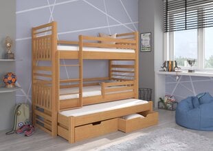 Детская кровать Hippo 190x87x175 см, коричневая цена и информация | Детские кровати | pigu.lt