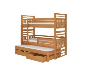 Детская кровать Hippo 190x87x175 см, коричневая цена и информация | Детские кровати | pigu.lt