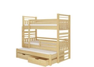 Детская кровать Hippo 190x87x175 см, желтая цена и информация | Детские кровати | pigu.lt
