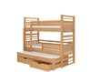 Vaikiška lova Hippo 190x87x175cm, ruda цена и информация | Vaikiškos lovos | pigu.lt