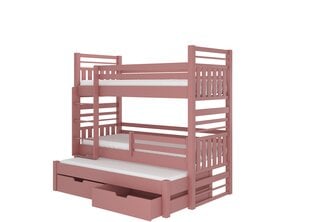 Детская кровать Hippo 208x97x175см, розовая цена и информация | Детские кровати | pigu.lt
