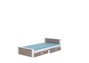 Кровать ADRK Furniture Aldex, коричневая цена и информация | Детские кровати | pigu.lt