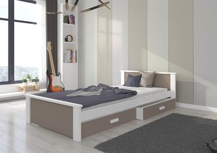 Кровать ADRK Furniture Aldex, коричневая цена и информация | Детские кровати | pigu.lt