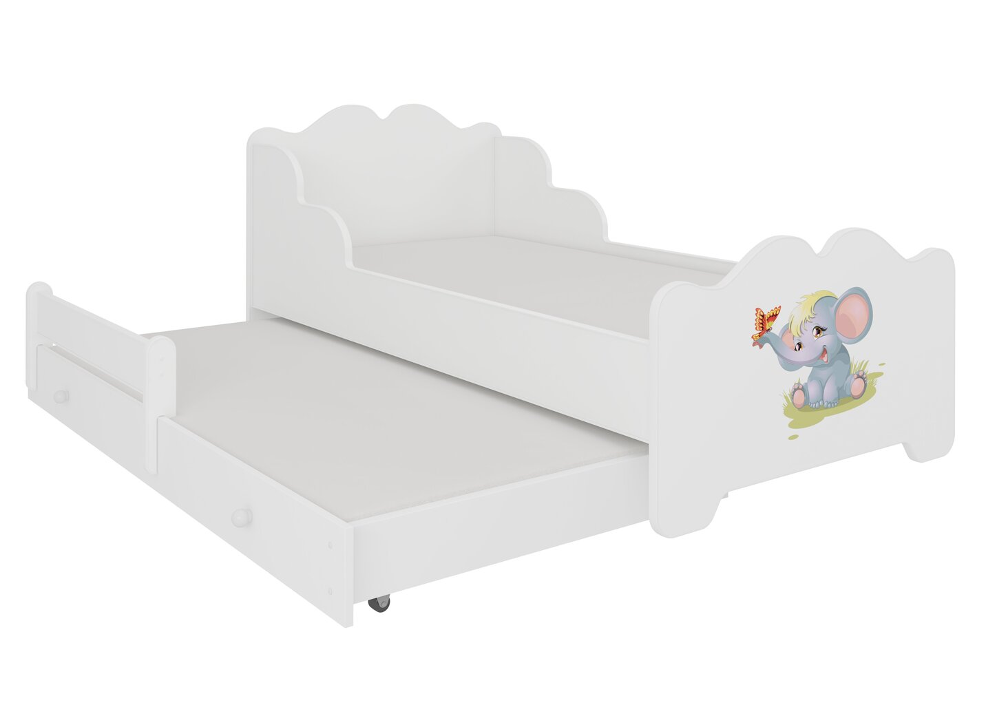 Vaikiška lova Ximena II Elephant 160x80cm kaina ir informacija | Vaikiškos lovos | pigu.lt