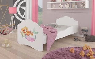 Кровать ADRK Furniture Casimo Mermaid with a Star, белого цвета цена и информация | Детские кровати | pigu.lt