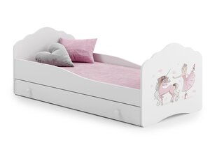 Детская кровать Casimo Ballerina with Unicorn 160x80см + матрас + ящик цена и информация | Детские кровати | pigu.lt