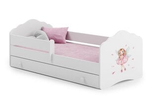 Детская кровать Casimo Barrier Girl with Wings 160x80см+матрас+ящик цена и информация | Детские кровати | pigu.lt