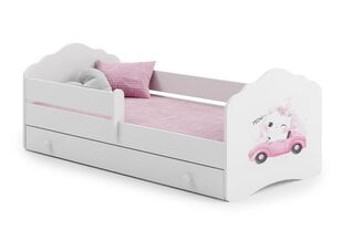 Vaikiška lova Casimo Barrier Cat in a Car 160x80cm kaina ir informacija | Vaikiškos lovos | pigu.lt