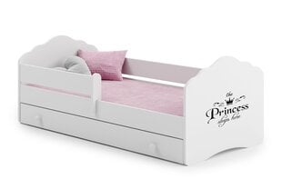 Vaikiška lova Casimo Barrier Princess Black 160x80cm kaina ir informacija | Vaikiškos lovos | pigu.lt