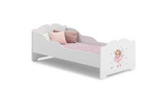 Lova ADRK Furniture Ximena Girl with Wings, 160x80 cm, balta kaina ir informacija | Vaikiškos lovos | pigu.lt