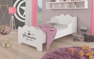 Lova ADRK Furniture Ximena Princess Black, 160x80 cm, balta kaina ir informacija | Vaikiškos lovos | pigu.lt