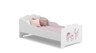 Lova ADRK Furniture Ximena Ballerina with Unicorn, 140x70 cm, balta цена и информация | Детские кровати | pigu.lt