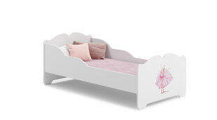Lova ADRK Furniture Ximena Ballerina, 140x70 cm, balta kaina ir informacija | Vaikiškos lovos | pigu.lt