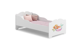 Lova ADRK Furniture Ximena Mermaid with a Star, 140x70 cm, balta цена и информация | Детские кровати | pigu.lt