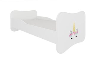 Lova ADRK Furniture Gonzalo Unicorn, 160x80 cm, balta kaina ir informacija | Vaikiškos lovos | pigu.lt