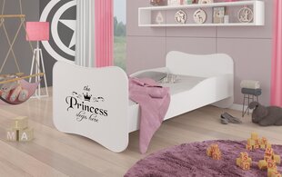 Lova ADRK Furniture Gonzalo Princess Black, 160x80 cm, balta kaina ir informacija | Vaikiškos lovos | pigu.lt
