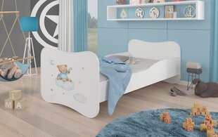 Кровать ADRK Furniture Gonzalo Teddy Bear and Cloud, 140x70 см, белый цвет цена и информация | Детские кровати | pigu.lt