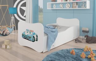 Детская кровать Gonzalo Police Car 160x80см + Матрас + Ящик цена и информация | Детские кровати | pigu.lt