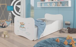 Lova ADRK Furniture Gonzalo Teddy Bear and Cloud, 140x70 cm, balta kaina ir informacija | Vaikiškos lovos | pigu.lt