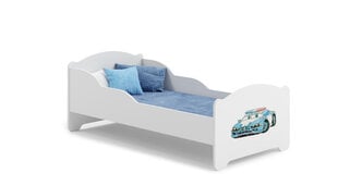 Lova ADRK Furniture Amadis Police Car, balta kaina ir informacija | Vaikiškos lovos | pigu.lt